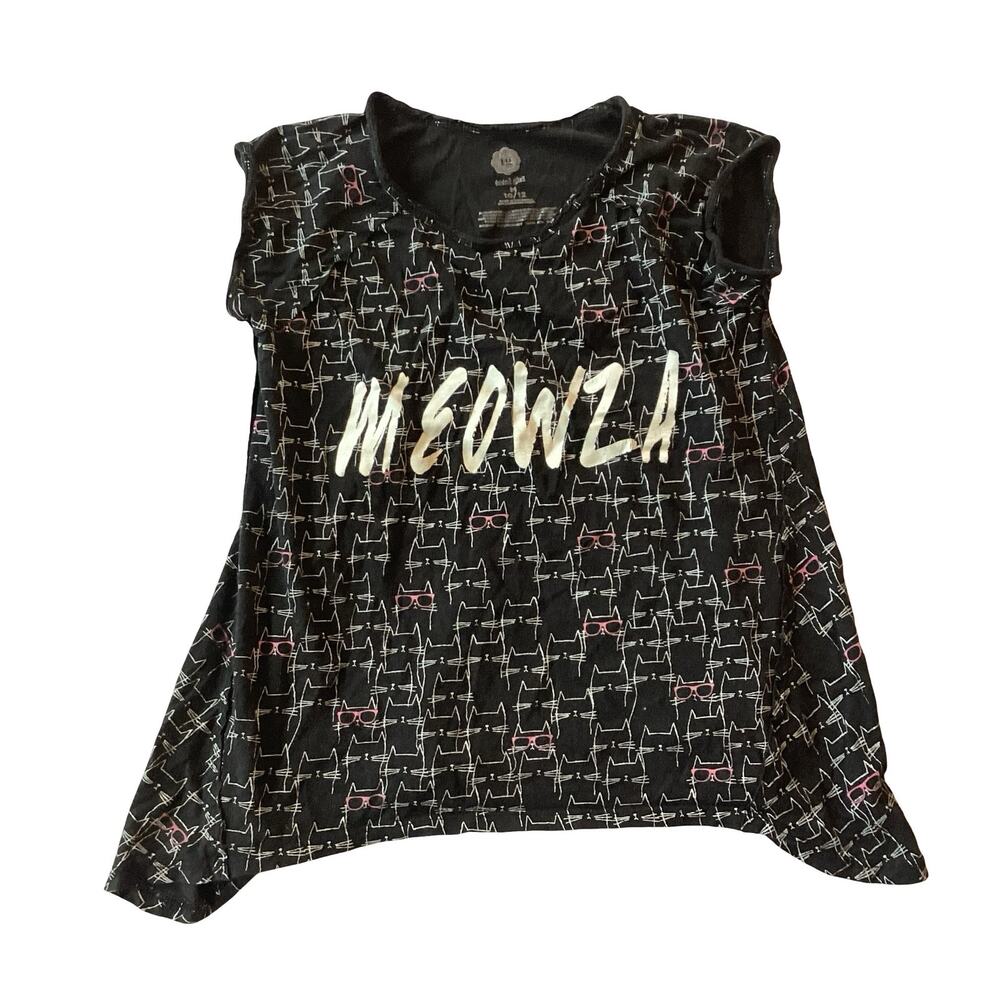 Total Girl Cat Pattern Top